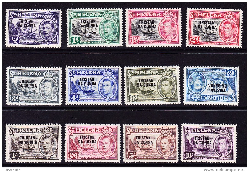 Tristan Da Cuhna 1952 SG.#1-12 * Kompl. Serie - Tristan Da Cunha