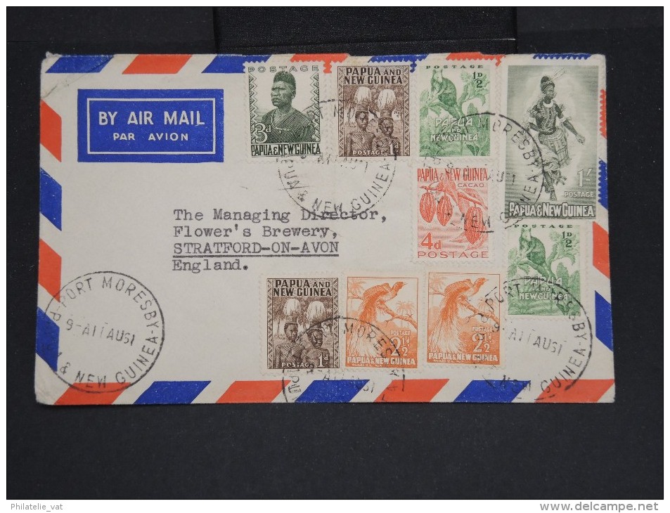 Papouasie-Nouvelle-Guinée - Enveloppe De Port Moresby Pour Stratford En 1961 - Aff.plaisant - à Voir - Lot P7352 - Papouasie-Nouvelle-Guinée