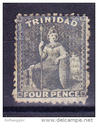 Trinidad 1872 SG.#88 * Perf. 12 1/2 WZ Crown CC Inverted - Trinidad & Tobago (...-1961)