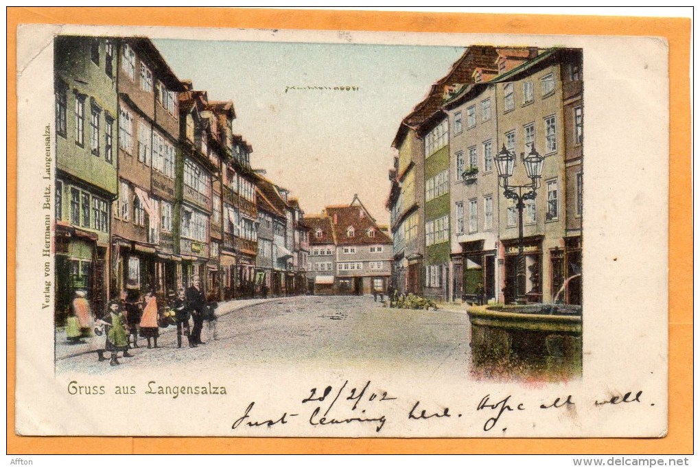 Gruss Aus Langensalza 1902 Postcard - Bad Langensalza