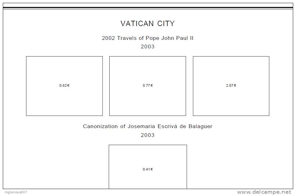 VATICAN CITY STAMP ALBUM PAGES 1929-2011 (193 Pages) - Englisch
