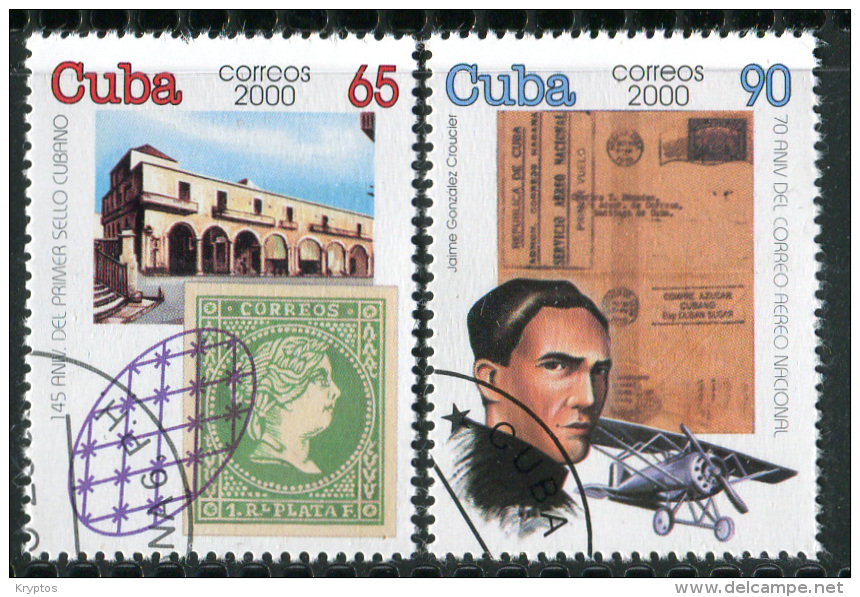 Cuba 2000 - Air Mail 70 Years + America Issue - 2 Complete Sets Of 4 Stamps - Gebruikt