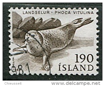 (cl. 8 - P11) Islande Ob N° 513 (ref. Michel Au Dos) - Phoque - - Unused Stamps