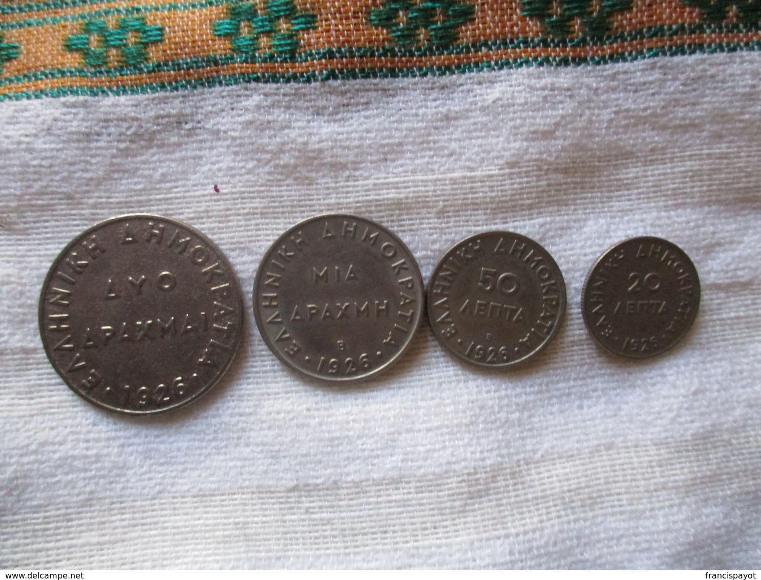 1926 Lot De 4 Monnaies - Grecia