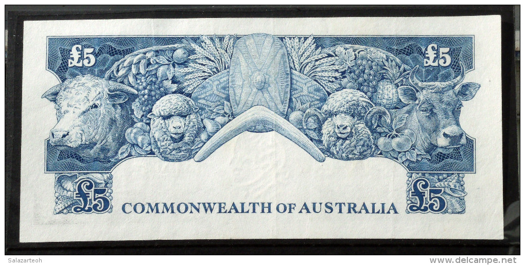 Australia 5 Pounds 1960 Banknote Pick 35a, Coombs/Wilson High Grade, See Images - 1960-65 Reserve Bank Of Australia