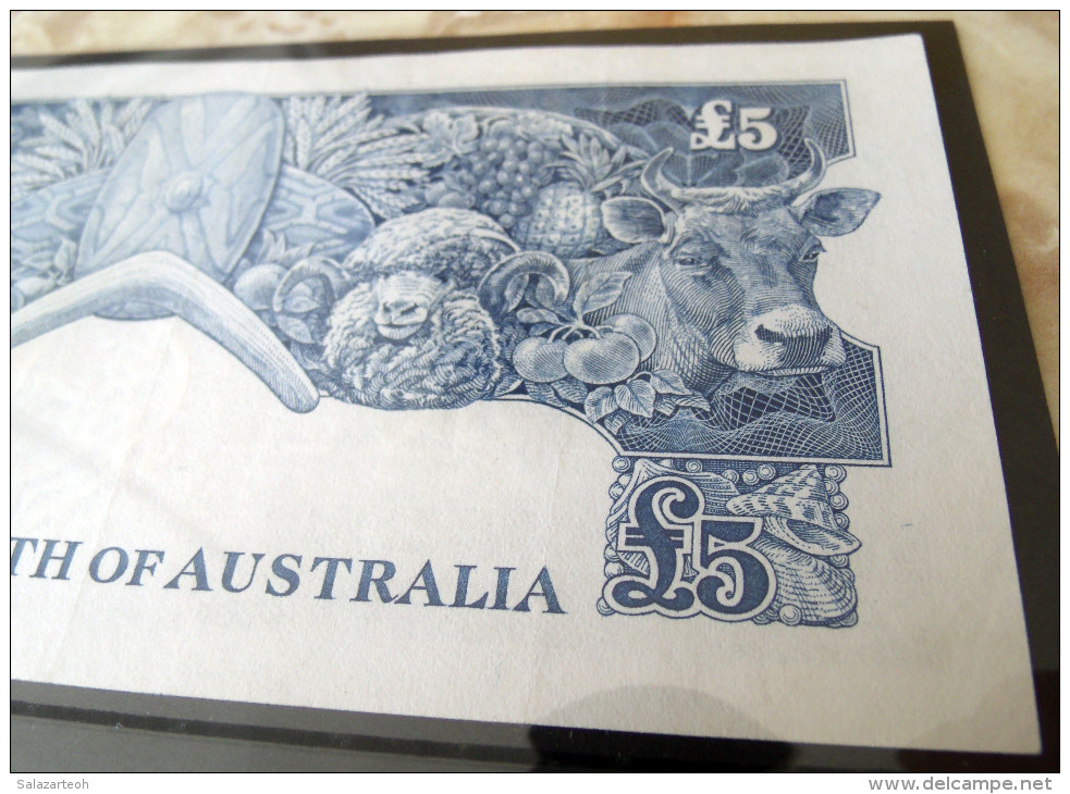 Australia 5 Pounds 1960 Banknote Pick 35a, Coombs/Wilson High Grade, See Images