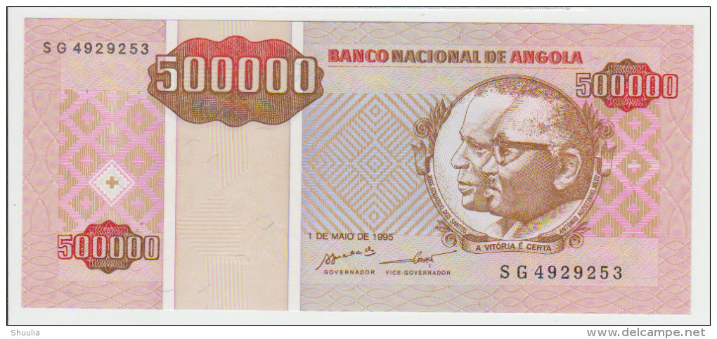 Angola 500000 Kwanzas 1995 Pick 140 UNC - Angola