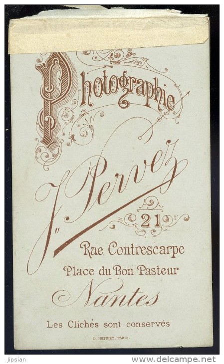 Photo CDV Photographe Pervez Nantes Albuminée Fin 19ème   Mars Phot7-1 - Old (before 1900)