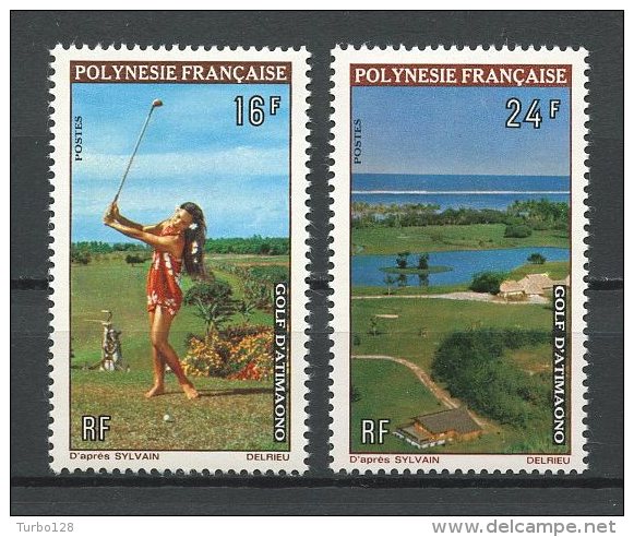 POLYNESIE 1974  N° 94/95  Neufs ** = MNH Superbes  Cote 22.20 € Sports Golf  Atimaono - Unused Stamps