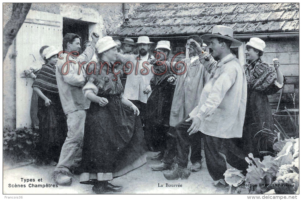 (19) Types Du Pays Paysannes Paysans Fermiers Danse Sur La Bourrée - Oblitérée à Ussel - 2 SCANS - Fermes