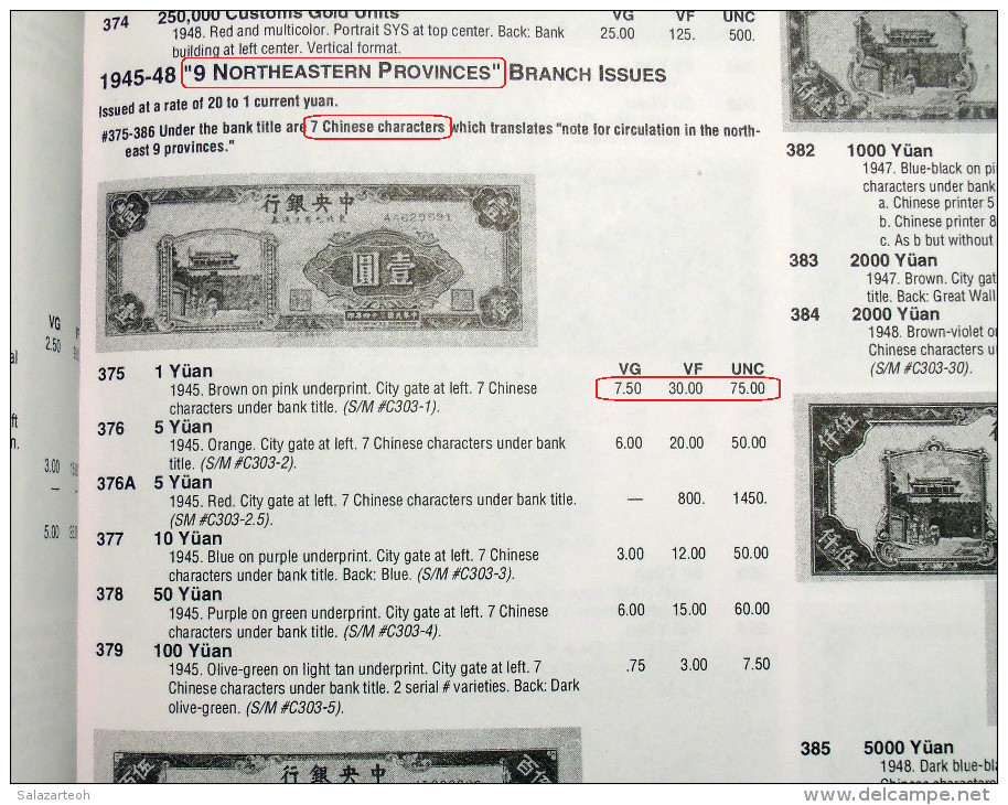 CHINA 1 Yuan 1945 (9 Northeastern Provinces) P-375 About Uncirculated see and read all Please