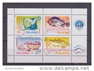 Iceland 1988 Fishes M/s ** Mnh (22743) - Blocks & Sheetlets