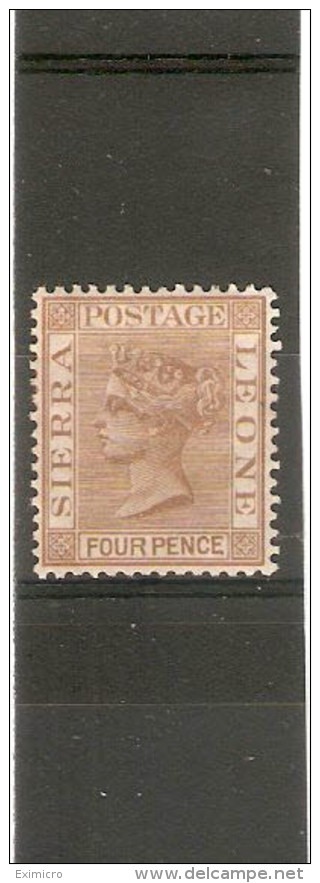 SIERRA LEONE 1884 - 1891 4d SG 33 MOUNTED MINT - Sierra Leona (...-1960)