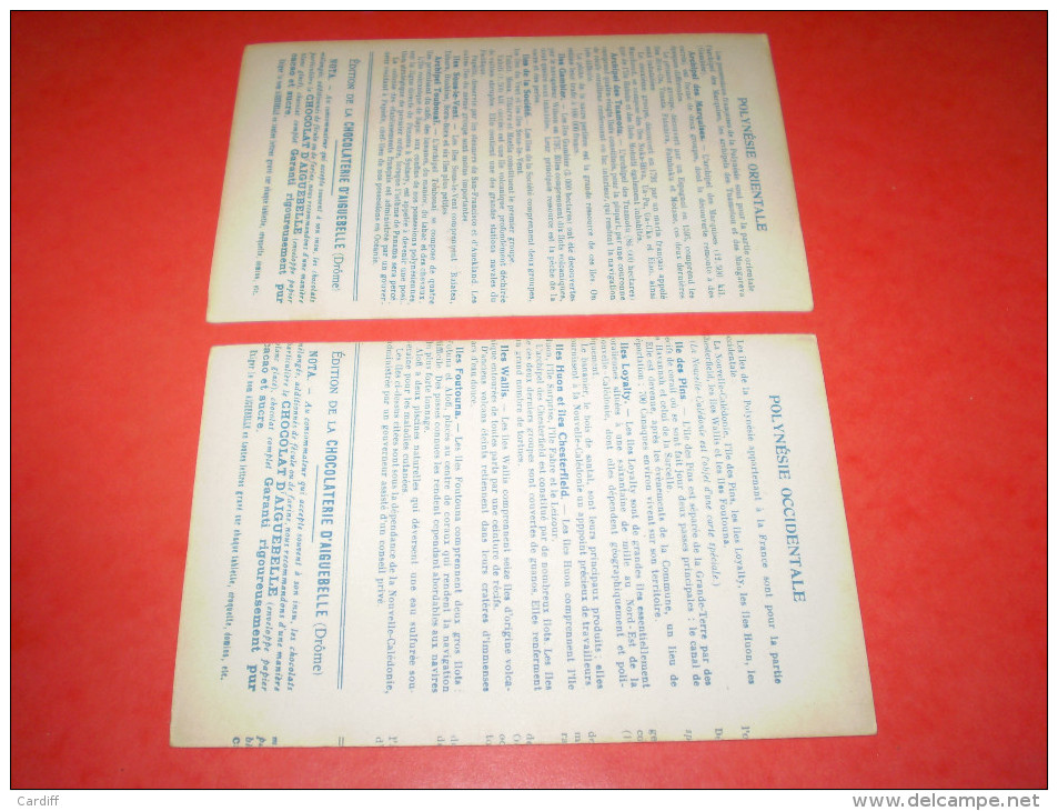 Chocolat Aiguebelle, Drôme:Colonies Françaises:Polynésie Orientale & Occidentale: Bagne Nou & Tahiti. Chromo Ou Carte - Aiguebelle