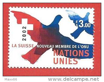 ONU - NAZIONI UNITE GINEVRA MNH - 2003 - Svizzera - Nuovo Membro Nazioni Unite - 3,00 Fr. - Michel NT-GE 458 - Neufs