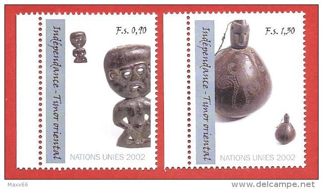 ONU - NAZIONI UNITE GINEVRA MNH - 2002 - Independenza East-Timor - 0,90 + 1,30 Fr. - Michel NT-GE 438-439 - Unused Stamps