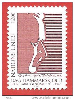 ONU - NAZIONI UNITE GINEVRA MNH - 2001 - 40° Anniversario Della Morte Di Dag Hammarskjöld - 2,00 Fr. - Michel NT-GE 423 - Unused Stamps
