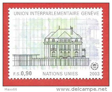 ONU - NAZIONI UNITE GINEVRA MNH - 2003 - Unione Interparlamentare (IPU) - Villa Gardiol - 0,90 Fr. - Michel NT-GE 465 - Nuevos