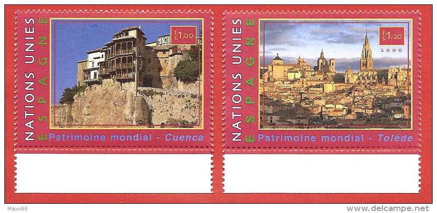 ONU - NAZIONI UNITE GINEVRA MNH - 2000 - World Heritage Sites - Spagna Espana - 1,00 + 1,20 Fr. - Michel NT-GE 399-400 - Neufs