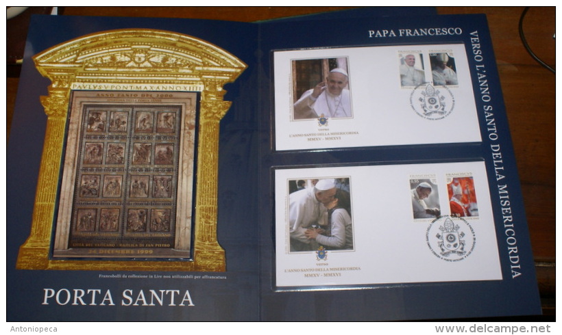 VATICAN 2015 - OFFICIAL FOLDER POPE FRANCESCO VERSO L'ANNO SANTO DELLA MISERICORDIA - Collections