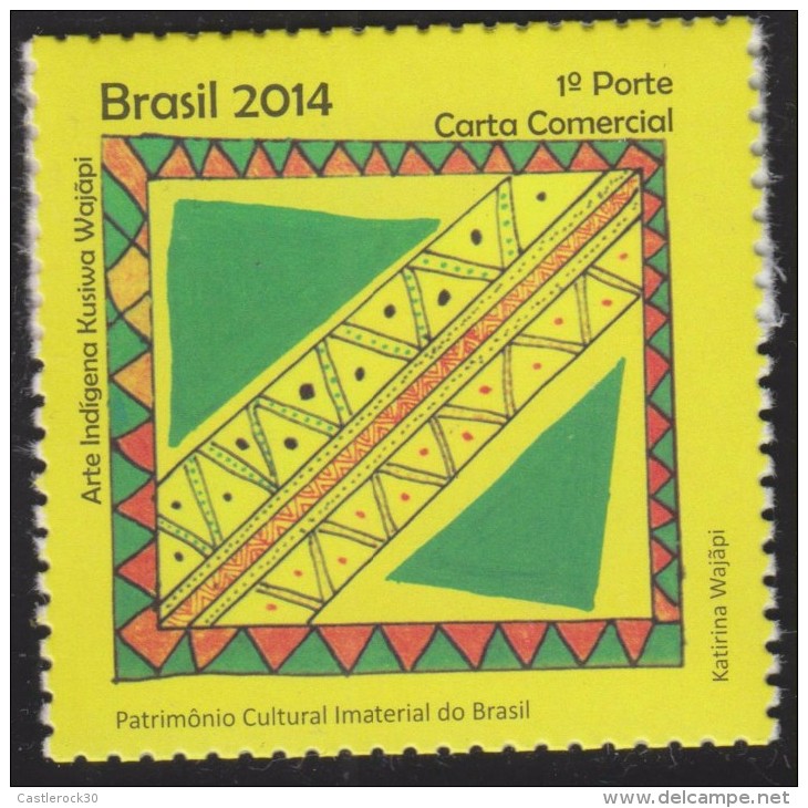 RO)2014 BRAZIL, CULTURAL HERITAGE, INDIAN ART KUSIWA WAJAPI, MNH - Neufs