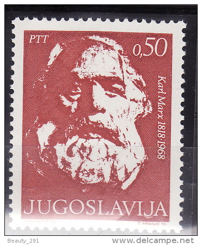 Yugoslavia 1968. 150th Birth Anniversary Of Karl Marx, MNH(**) Mi 1305 - Ungebraucht