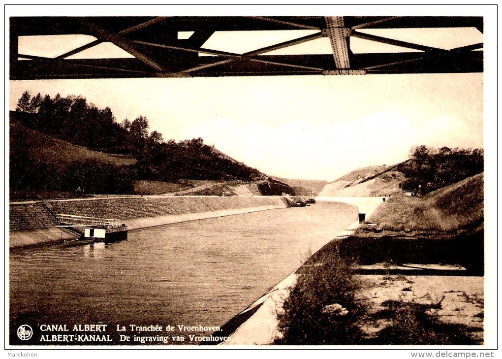 RIEMST - VROENHOVEN (3770) : La Tranchée Du Canal Albert - De Ingraving Van De Albert-Kanaal. CPSM. - Riemst