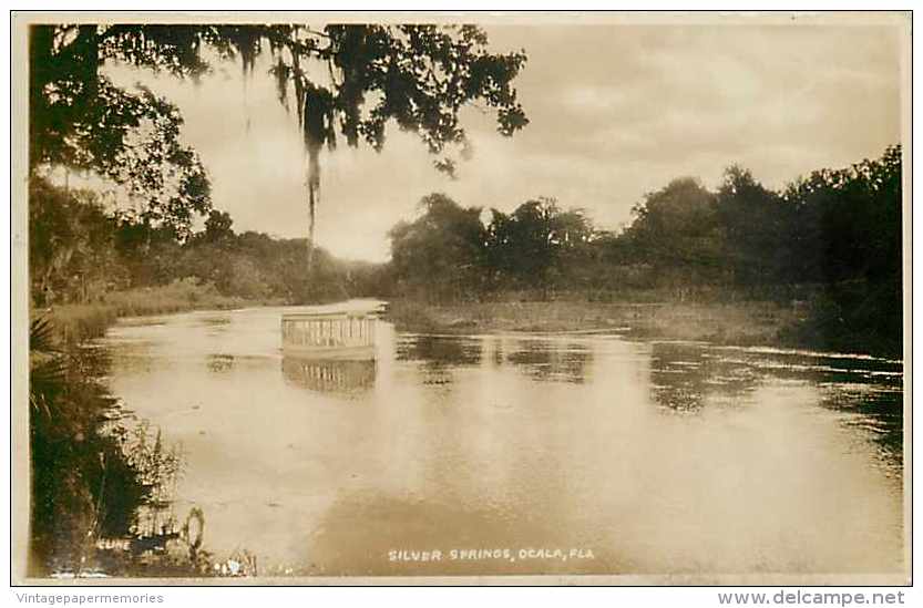 245937-Florida, Silver Springs, RPPC, Ocala Tourist Boat, Cline Photo - Silver Springs