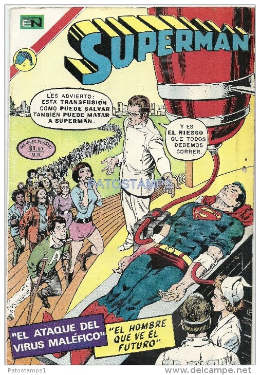 12038 MAGAZINE REVISTA MEXICANAS COMIC SUPERMAN Nº 886 AÑO 1972 ED EN NOVARO - Oude Stripverhalen