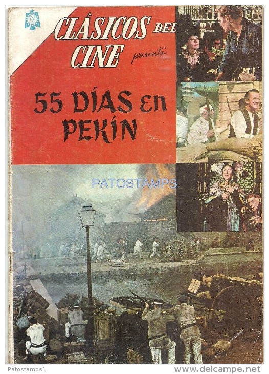 12048 MAGAZINE REVISTA MEXICANAS COMIC CLASICOS DEL CINE 55 DIAS EN PEKIN Nº 118 AÑO 1964 ED NOVARO - BD Anciens