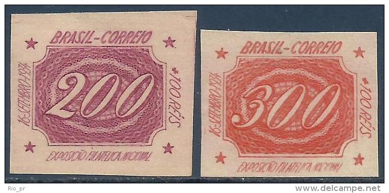 BRAZIL - SHORT SET NATIONAL PHILATELIC EXHIBITION, RIO DE JANEIRO 1934 - MNH - Ungebraucht