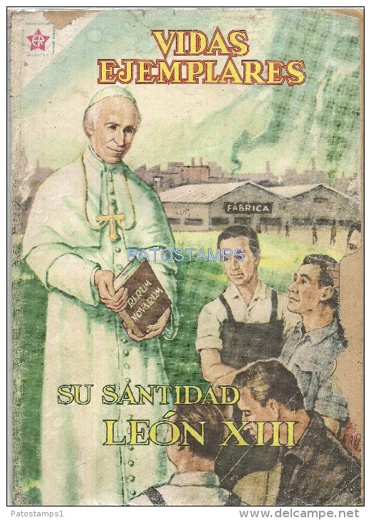 12068 MAGAZINE REVISTA MEXICANAS COMIC VIDAS EJEMPLARES SU SANTIDAD LEON XIII Nº 76 AÑO 1960 ED ER NOVARO - Cómics Antiguos