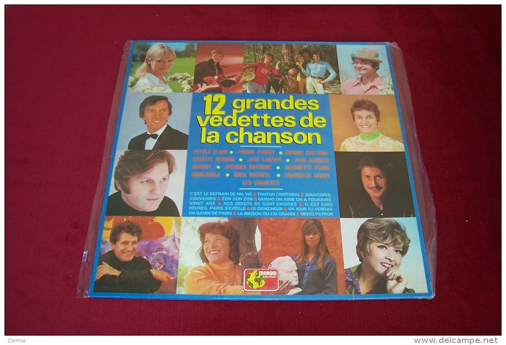 12 GRANDES VEDETTES DE LA CHANSON   °°  AVEC JOHNNY HALLYDAY  ++++++++ - Compilations