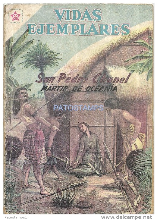 12079 MAGAZINE REVISTA MEXICANAS COMIC VIDAS EJEMPLARES SAN PEDRO CHANEL MARTIR DE OCEANIA Nº 66 AÑO 1959 ED ER NOVARO - Oude Stripverhalen