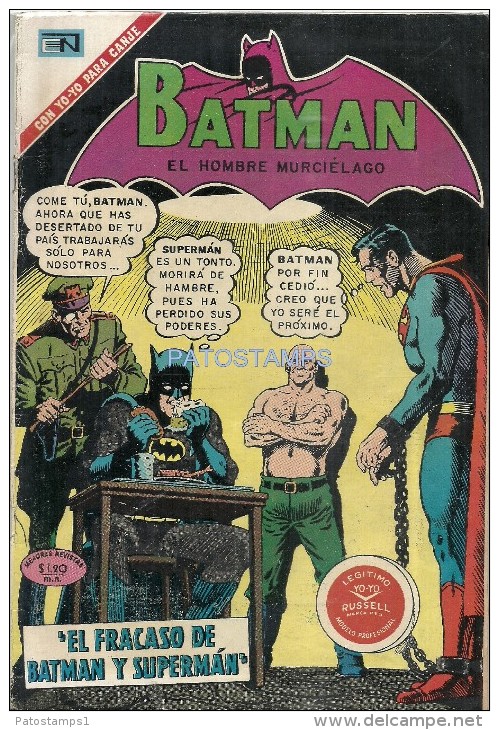 12098 MAGAZINE REVISTA MEXICANAS COMIC BATMAN EL FRACASO DE BATMAN Y SUPERMAN Nº 574 AÑO 1971 ED EN NOVARO - BD Anciens