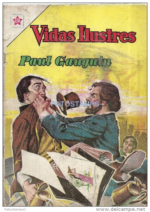 12108 MAGAZINE REVISTA MEXICANAS COMIC VIDAS ILUSTRES PAUL GAUGUIN Nº 73 AÑO 1962 ED ER NOVARO - Cómics Antiguos