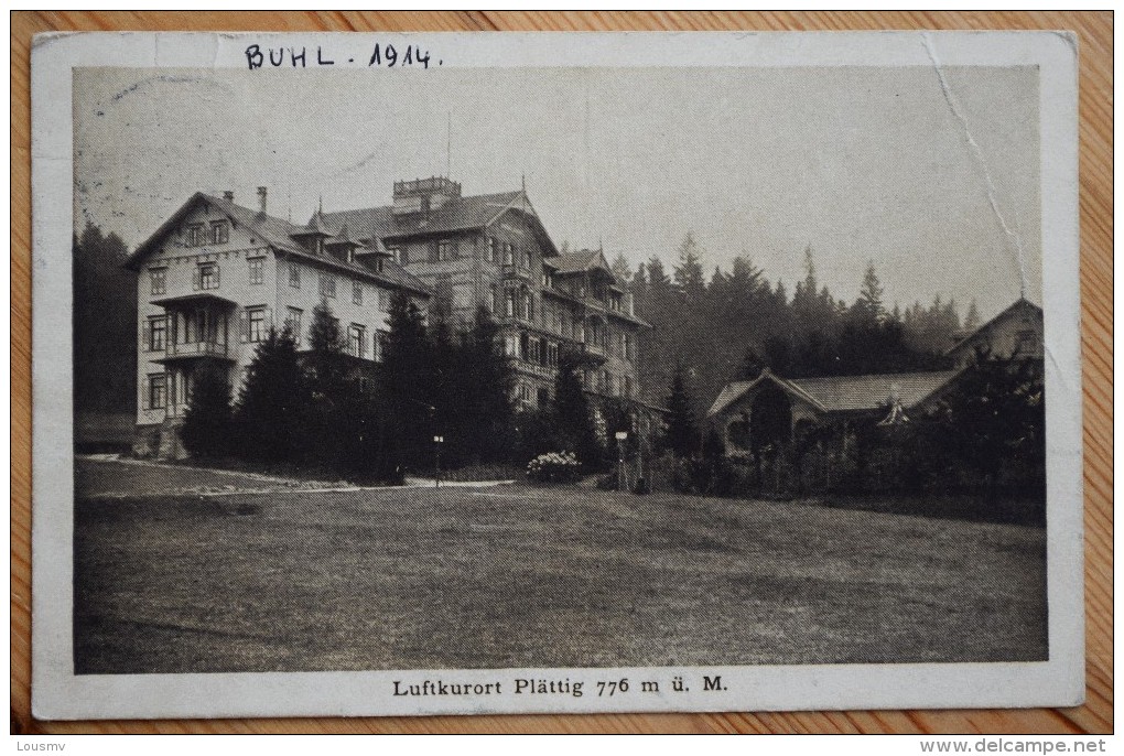 Luftkurort Plättig - Bühl 1914 - Pli D'angle - (n°4255) - Buehl