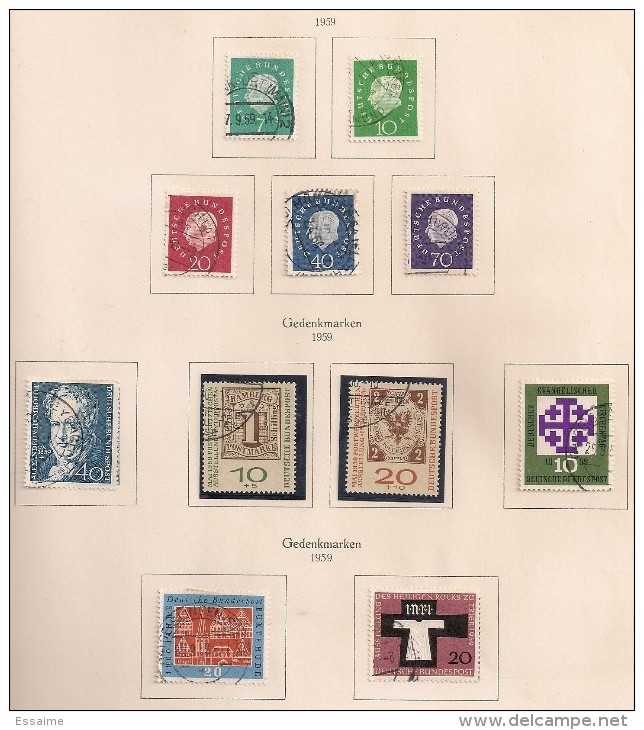Allemagne Fédérale. Deutsche Bundespost.. 1958-59. N° 164-182 + 185-187. Oblit. 2 Photos - Usados