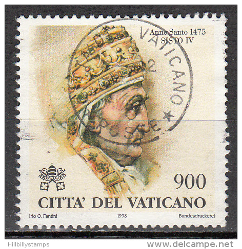 Vatican City   Scott No   1070     Used    Year  1998 - Oblitérés