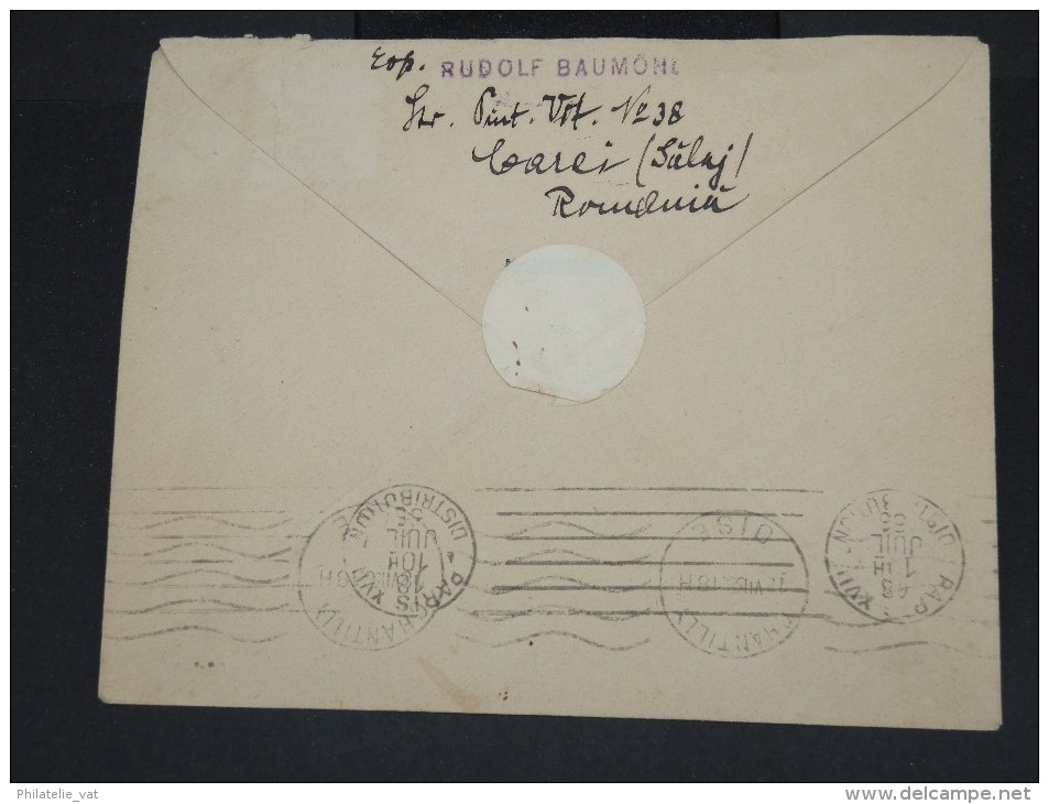 ROUMANIE - Enveloppe De Carei Pour Chantilly En 1936 - Aff Plaisant - à Voir Lot P7428 - Covers & Documents