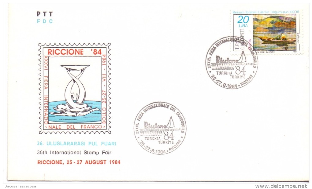 FDC - TURCHIA - 36TH INTERNATIONAL STAMP FAIR - 1984 - Lettres & Documents