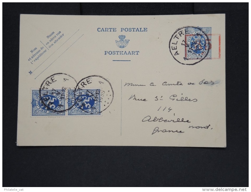 BELGIQUE - Entier Postal Surchargé +complémént De Aeltre Pour Abbeville En 1935 - Aff Plaisant - à Voir Lot P7432 - Tarjetas 1934-1951