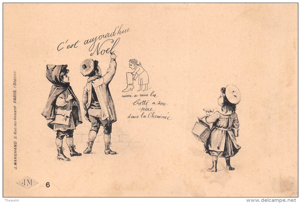 ¤¤  -   Illustrateur  " Paul DUFRESNE "  -  Enfants Attendant Le Père Noël     -  ¤¤ - Autres & Non Classés