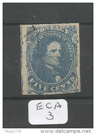 ECA Scott 4 Used YT 2 - 1861-65 Stati Confederati
