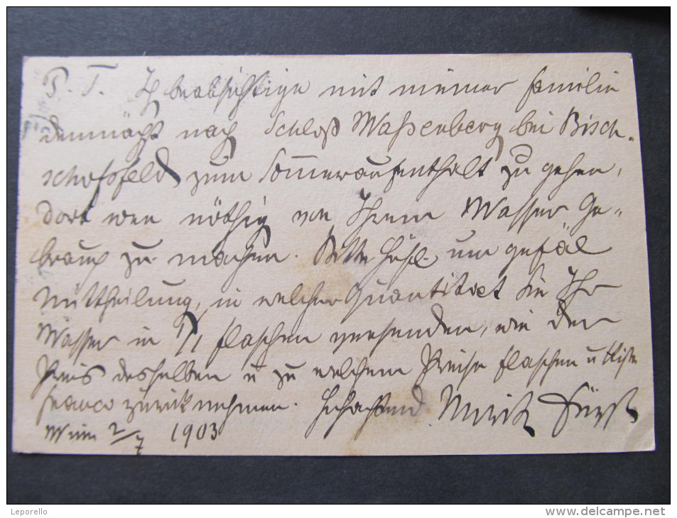 Korrespondenzkarte WIEN VIII. - Rohitsch Sauerbrunn 1903 Fa.Moritz S.Fürst ///  D*16803 - Briefe U. Dokumente