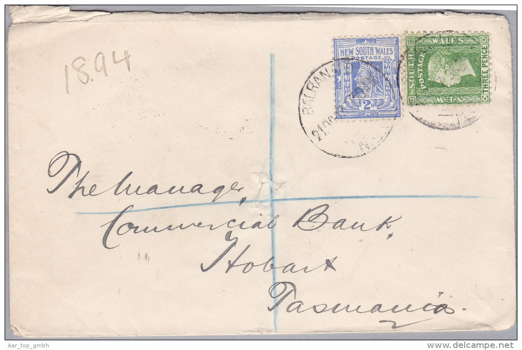 OZ Australien 1907-10-28 BALRANALD New South Wales Brief Nach Tasmanien - Storia Postale