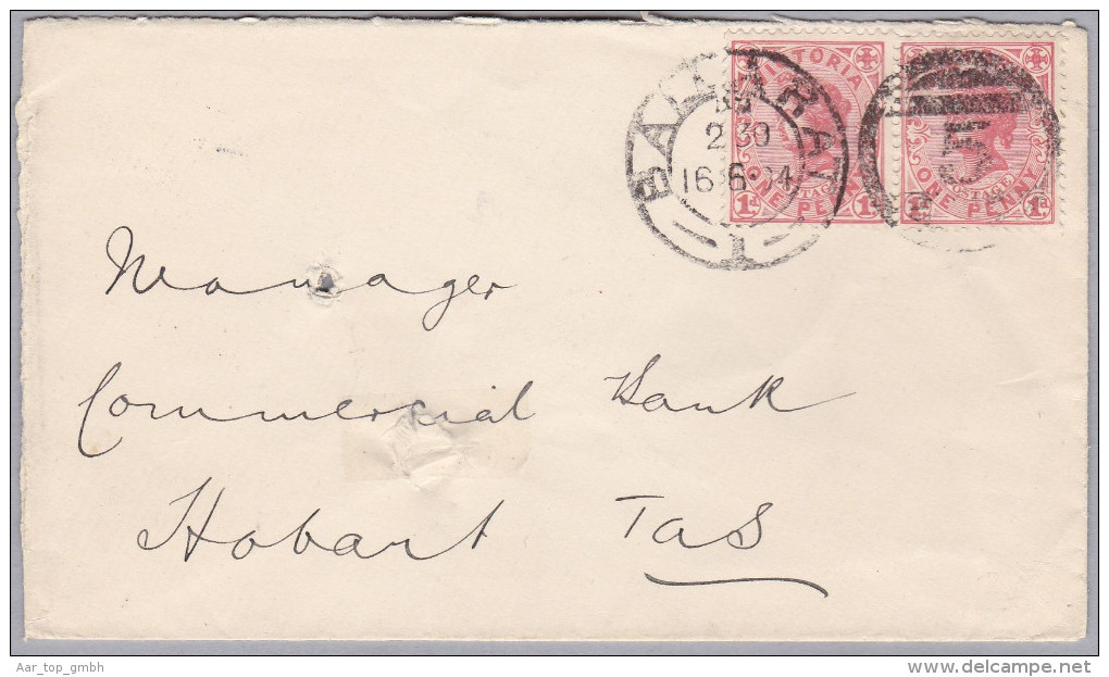 OZ Australien 1904-04-16 Ballarat Victoria Brief Nach Hobart - Storia Postale