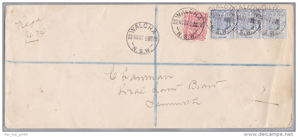 OZ Australien 1907-11-22 WALCHA NSW R-Brief - Storia Postale