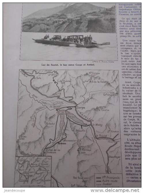 - Article De Presse - Régionalisme - Corps, Lac Du Sautet, Notre Dame De La Salette - Route D'Ambel -1936 - 5  Pages - - Historische Documenten