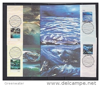 AAT 1989 Antarctic Landscapes 4v  4 Maxicards (F3835) - Maximum Cards